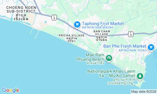 Ausschnitt der Weltkarte zu Mae Ramphung Beach