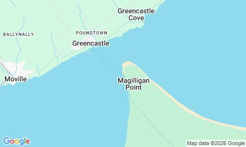 Ausschnitt der Weltkarte zu Magilligan Beach