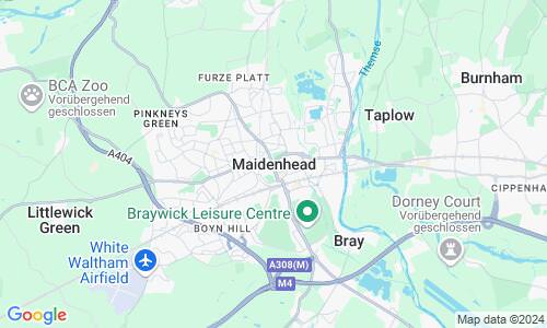 Ausschnitt der Weltkarte zu Maidenhead