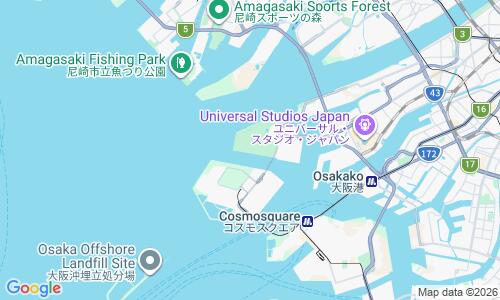 Ausschnitt der Weltkarte zu Maishima Beach