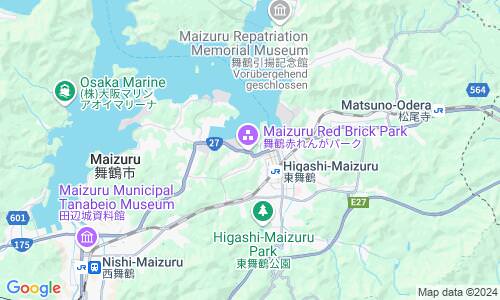 Ausschnitt der Weltkarte zu Maizuru