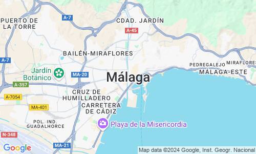 Ausschnit der Weltkarte zu Málaga