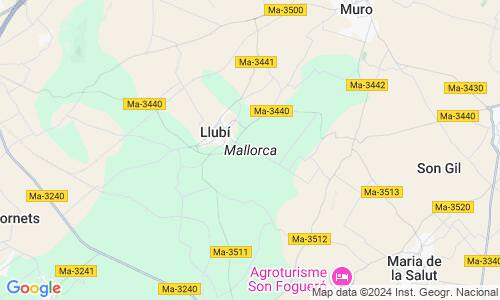 Ausschnit der Weltkarte zu Mallorca