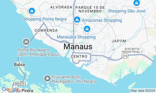 Ausschnitt der Weltkarte zu Manaus