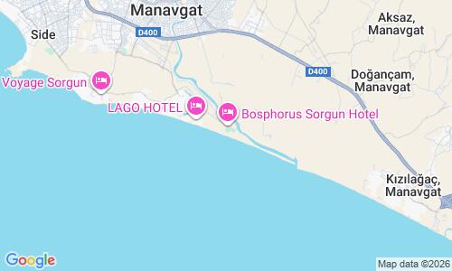 Ausschnitt der Weltkarte zu Manavgat Halk Plaji