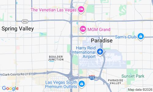 Ausschnitt der Weltkarte zu Mandalay Bay Beach