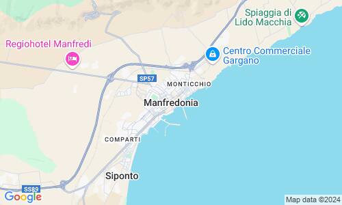 Ausschnitt der Weltkarte zu Manfredonia