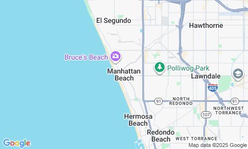 Ausschnitt der Weltkarte zu Manhattan Beach