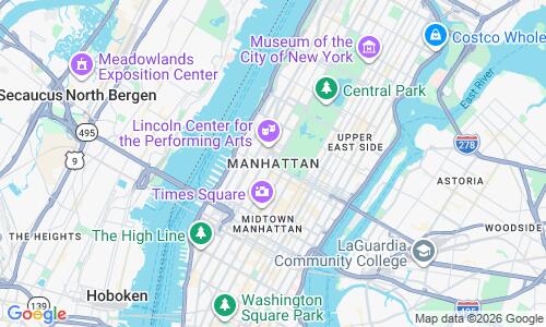 Ausschnitt der Weltkarte zu Manhattan Strand