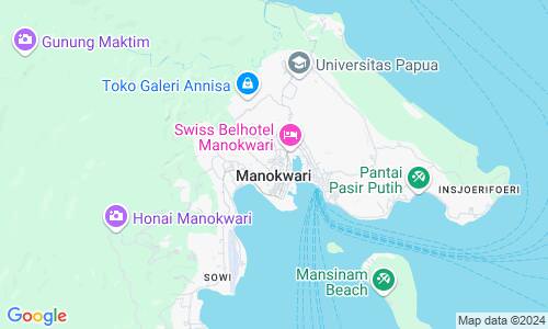 Ausschnitt der Weltkarte zu Manokwari