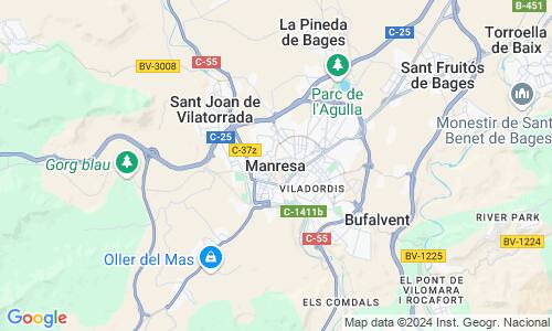 Ausschnitt der Weltkarte zu Manresa