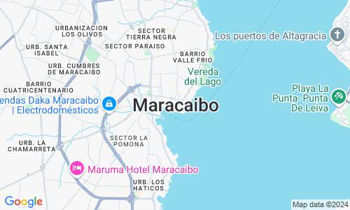 Ausschnit der Weltkarte zu Maracaibo