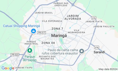 Ausschnitt der Weltkarte zu Maringá