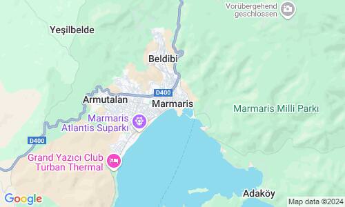 Ausschnit der Weltkarte zu Marmaris