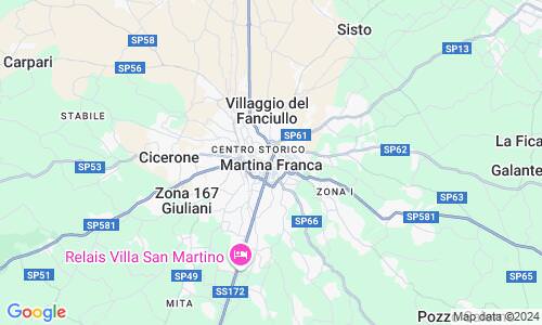 Ausschnitt der Weltkarte zu Martina Franca