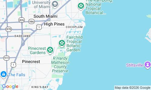 Ausschnitt der Weltkarte zu Matheson Hammock Park Beach