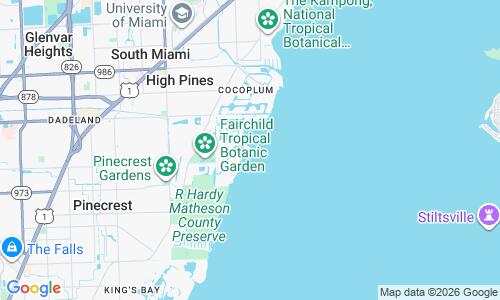 Ausschnitt der Weltkarte zu Matheson Hammock Park Beach