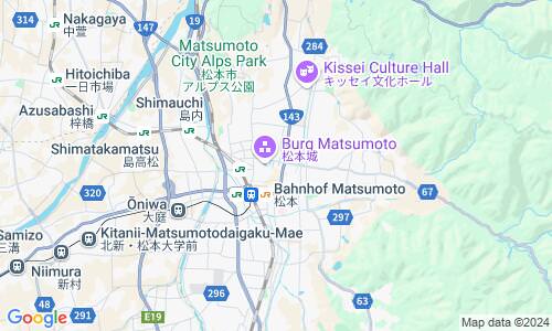 Ausschnitt der Weltkarte zu Matsumoto