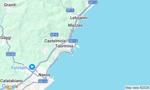 Ausschnitt der Weltkarte zu Mazzarò Beach