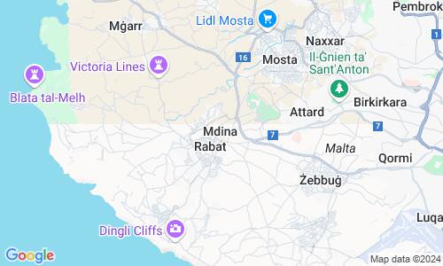 Ausschnit der Weltkarte zu Mdina