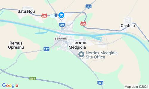 Ausschnitt der Weltkarte zu Medgidia