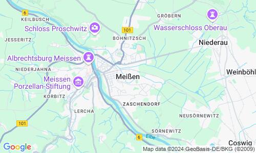 Ausschnitt der Weltkarte zu Meißen