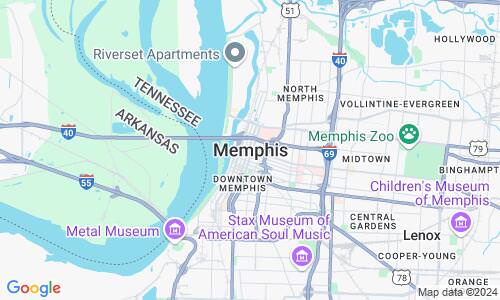 Ausschnitt der Weltkarte zu Memphis