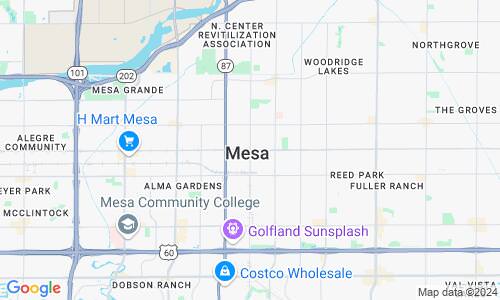 Ausschnitt der Weltkarte zu Mesa