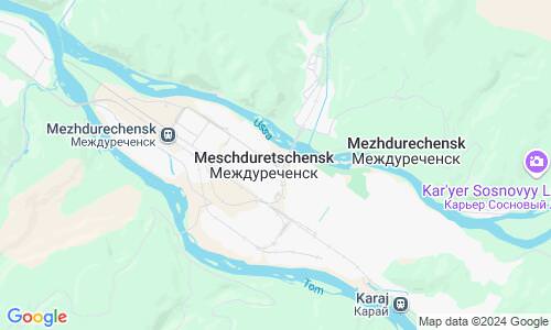 Ausschnitt der Weltkarte zu Meschduretschensk