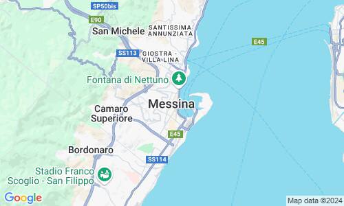 Ausschnitt der Weltkarte zu Messina