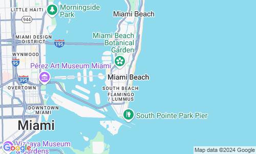 Ausschnitt der Weltkarte zu Miami Beach