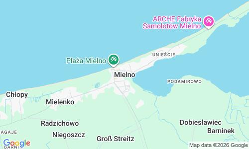 Ausschnitt der Weltkarte zu Mielno Strand