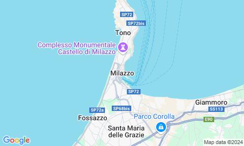 Ausschnitt der Weltkarte zu Milazzo