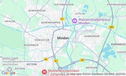 Ausschnitt der Weltkarte zu Minden