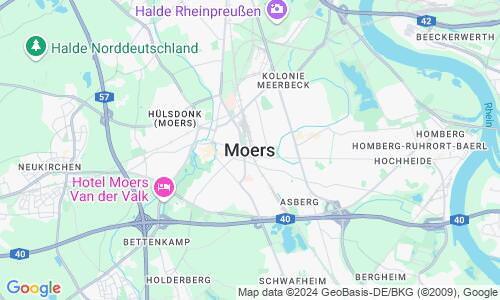 Ausschnitt der Weltkarte zu Moers