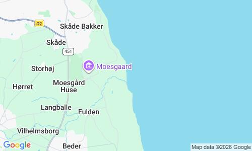Ausschnitt der Weltkarte zu Moesgård Strand