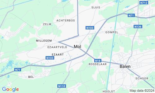 Ausschnitt der Weltkarte zu Mol