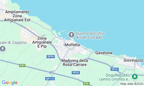 Ausschnitt der Weltkarte zu Molfetta