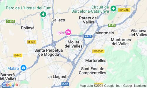 Ausschnitt der Weltkarte zu Mollet del Vallès