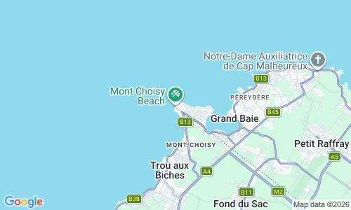 Ausschnitt der Weltkarte zu Mont Choisy Beach