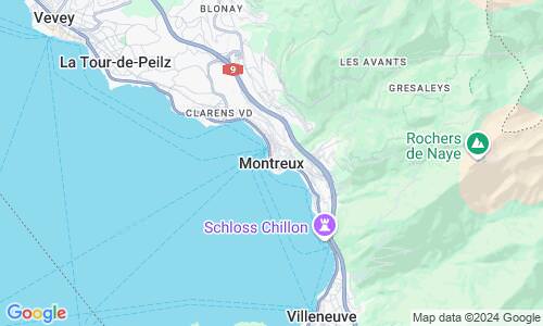 Ausschnitt der Weltkarte zu Montreux