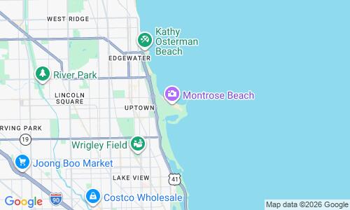 Ausschnitt der Weltkarte zu Montrose Beach