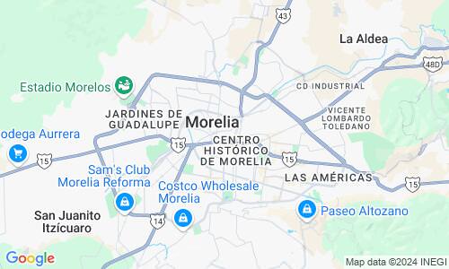 Ausschnitt der Weltkarte zu Morelia