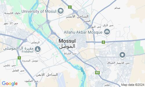 Ausschnitt der Weltkarte zu Mossul