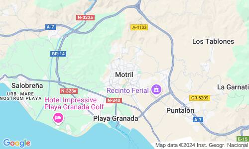 Ausschnitt der Weltkarte zu Motril