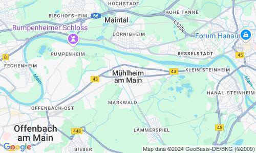 Ausschnitt der Weltkarte zu Mühlheim