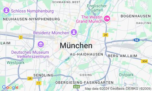 Ausschnit der Weltkarte zu München
