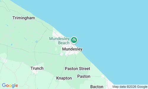 Ausschnitt der Weltkarte zu Mundesley Beach