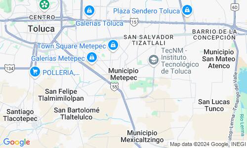 Ausschnitt der Weltkarte zu Municipio Metepec