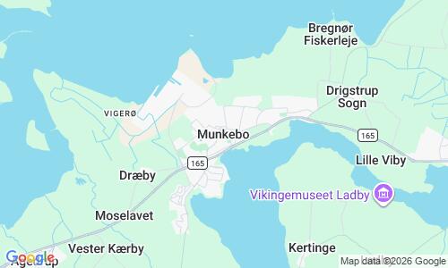 Ausschnitt der Weltkarte zu Munkebo Strand